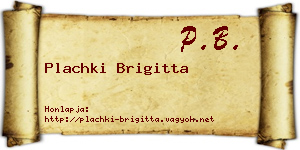 Plachki Brigitta névjegykártya